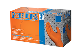 Gloveworks HD Orange Nitrile Large