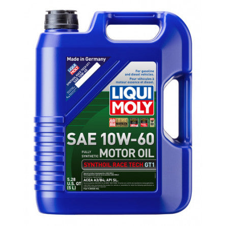 Liqui Moly 2024 SAE 10W-60 Synthoil Race Tech GT1 5 Liter