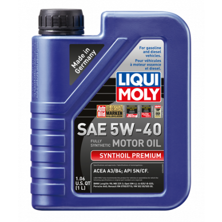 Liqui Moly 2040 SAE 5W-40 Synthoil Premium 1 Liter