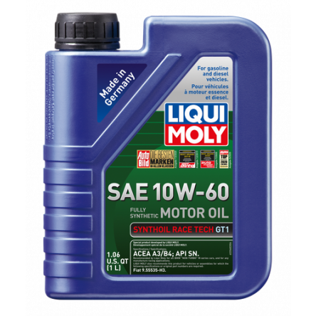 Liqui Moly 2068 SAE 10W-60 Synthoil Race Tech GT1 1 Liter